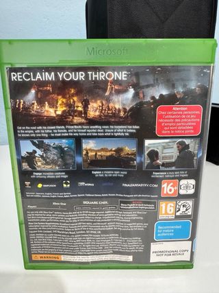 Final Fantasy XV Xbox One (Copia Promocional)