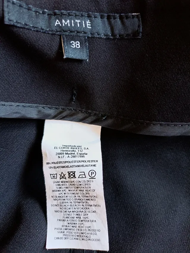 Pantalón negro AMITIÉ mujer
