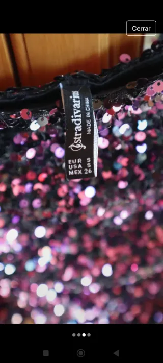 Falda Stradivarius Talla S lentejuelas