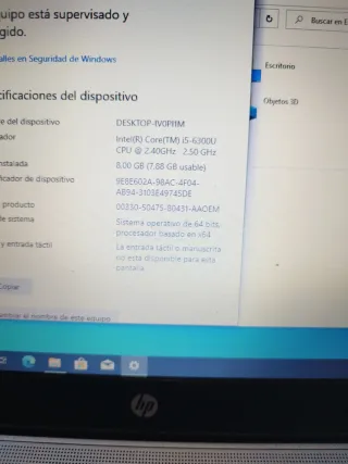 HP 820 G3 i5 6ª Gen 256GB SSD 8GB RAM
