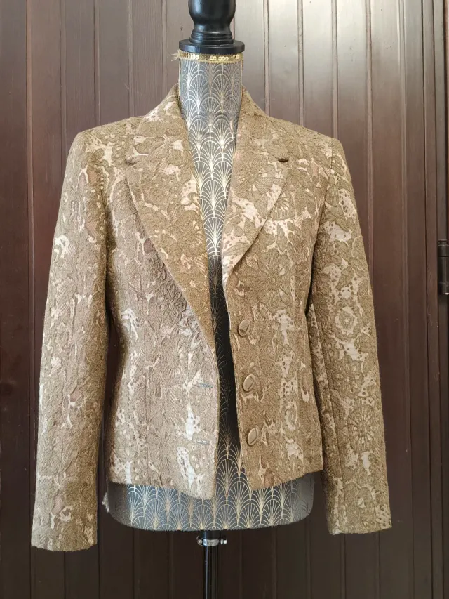 Blazer damascato oro