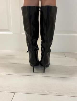 Stivali donna tacco nero tg 37 nuovi