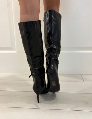 Stivali donna tacco nero tg 37 nuovi