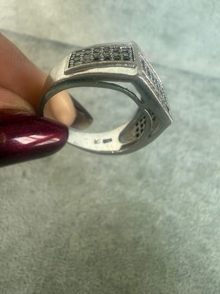 Anillo Plata Ley 925 Circonitas Negras