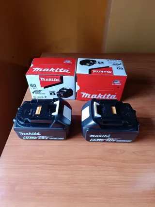 2 Baterías Makita 18V 6Ah BL1860B