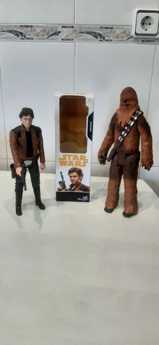 Muñecos Star Wars 30cm Han Solo y Chewbacca