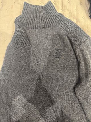 Jersey SikSilk Gris Cuello Alto