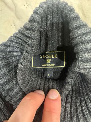 Jersey SikSilk Gris Cuello Alto