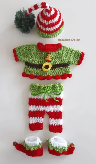 Conjunto Elfo Reborn 20cm Crochet
