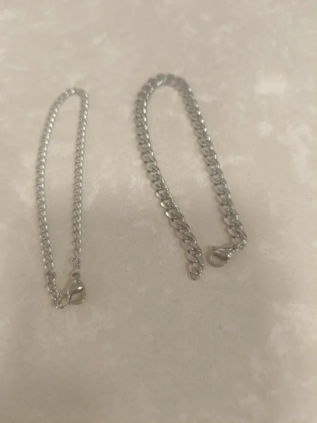 juntas 2€ Pulseras Acero 18cm de largo