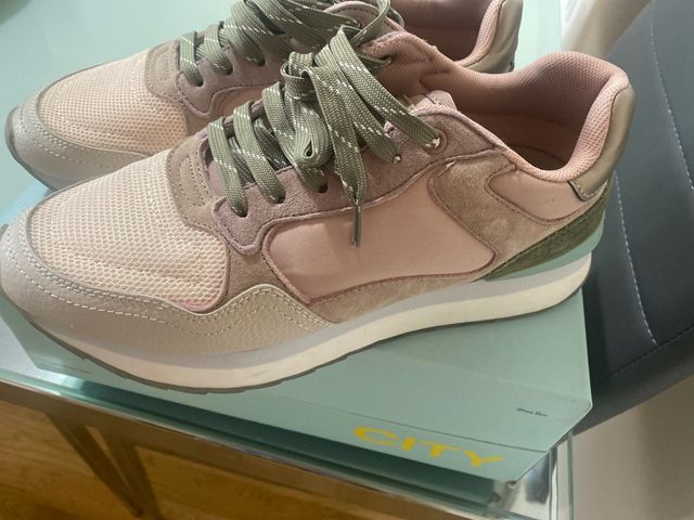 Zapatillas Hoff Mujer Talla 38 Beige/Rosa