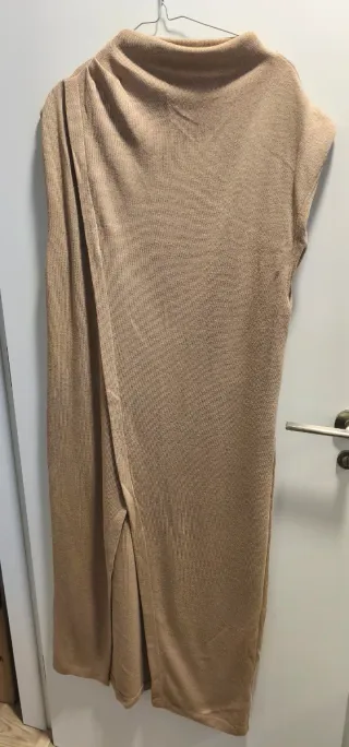 Vestido punto Zara cuello tortuga L