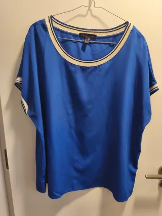 Blusa Mango Azul Talla XL