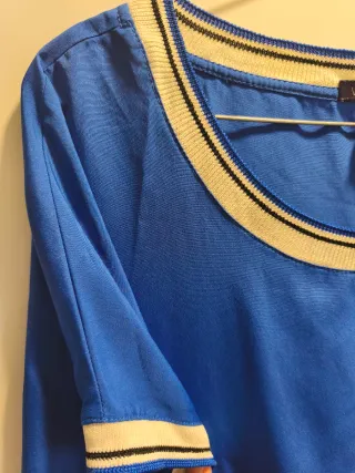 Blusa Mango Azul Talla XL