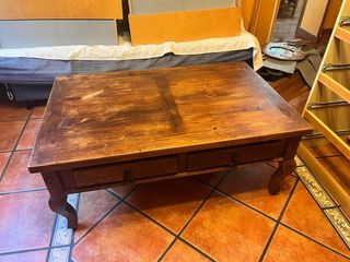 Mesa de centro mexicana de madera