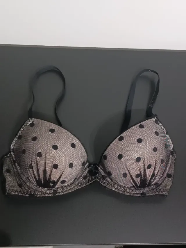 Reggiseno pois nero