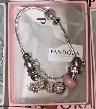 Pulsera Pandora Plata y Rosa