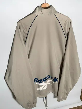 Sudadera Reebok vintage, chaqueta retro Y2K gris
