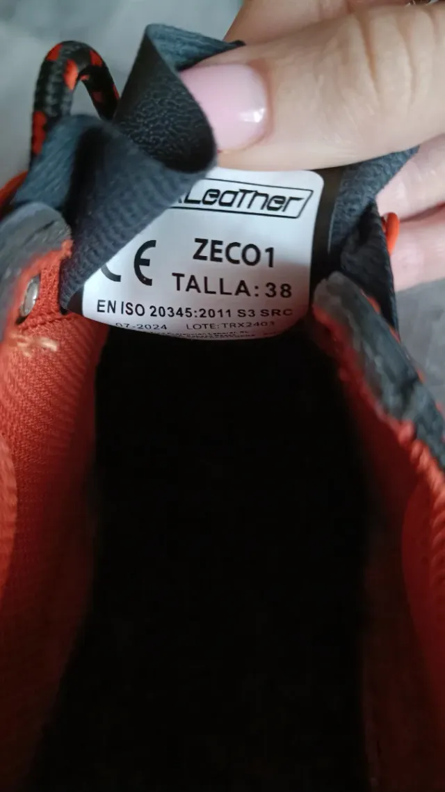 Zapatos de seguridad BlackLeather negros y naranja