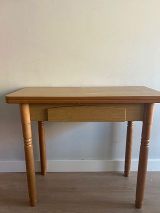Mesa extensible madera con cajón