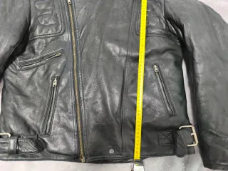 Chaqueta de cuero tipo moto para hombre, l o xl