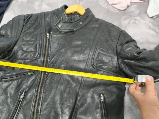 Chaqueta de cuero tipo moto para hombre, l o xl