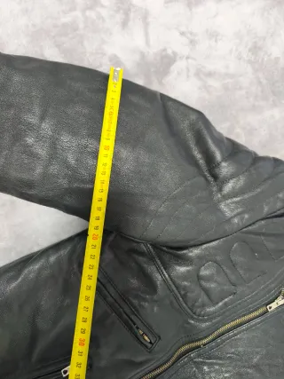 Chaqueta de cuero tipo moto para hombre, l o xl