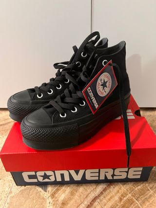 Converse Zapatilla Negra Plataforma