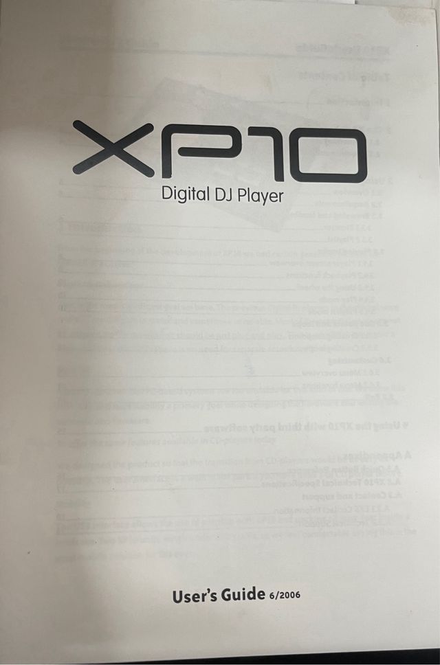 XP10 Digital DJ Player - Excelente estado
