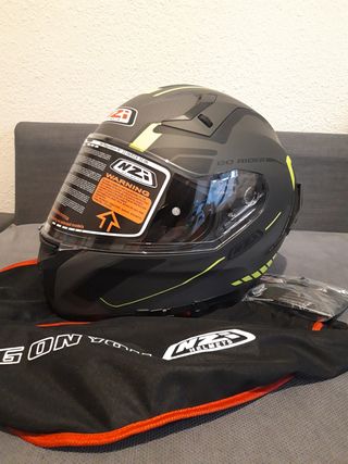 Casco moto NZI Go Rider Stream Duo gris/amarillo