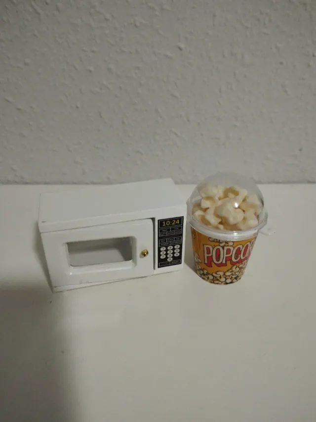 Microondas y palomitas miniatura casa muñecas