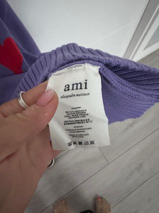 Jersey Ami Paris Morado Talla L Algodón