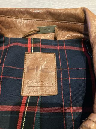 Cazadora Piel Mango Hombre Marrón