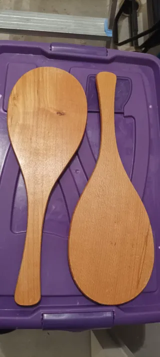 Raquetas de playa de madera