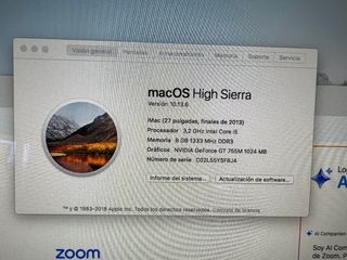 iMac 27 2013 Plata