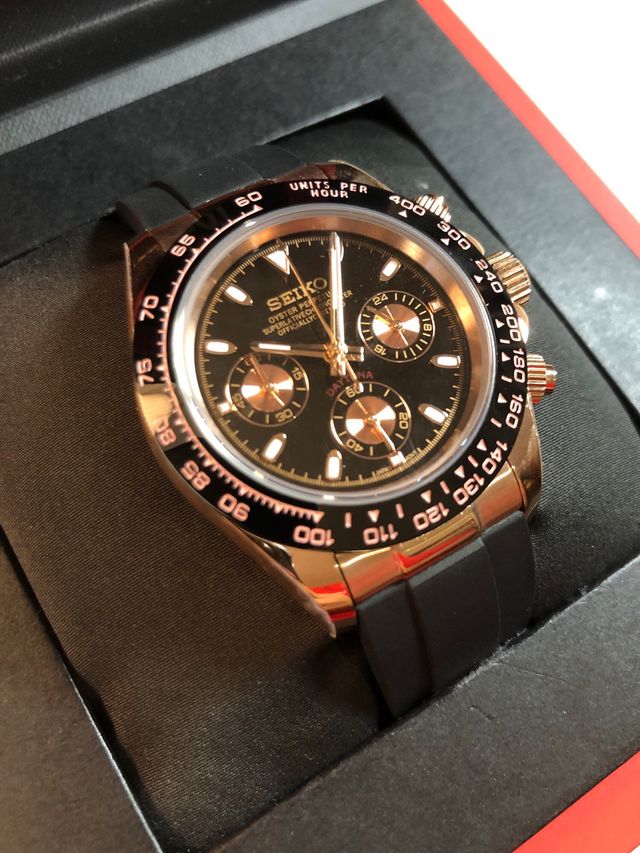 Seiko Mod - Daytona “Rose Gold” (Reloj Oro Rosa)