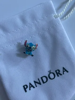 Charm Stitch azul plata 925 (con sello)