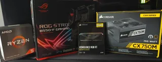 Pack Placa Base ASUS ROG B550-F, Ryzen 5 y RAM Cor