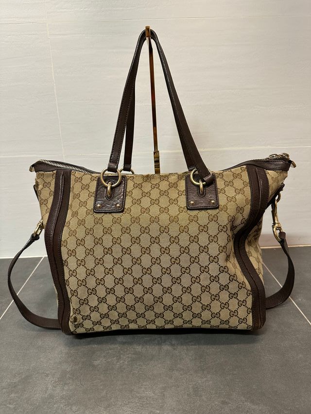 Borsa Gucci beige e marrone