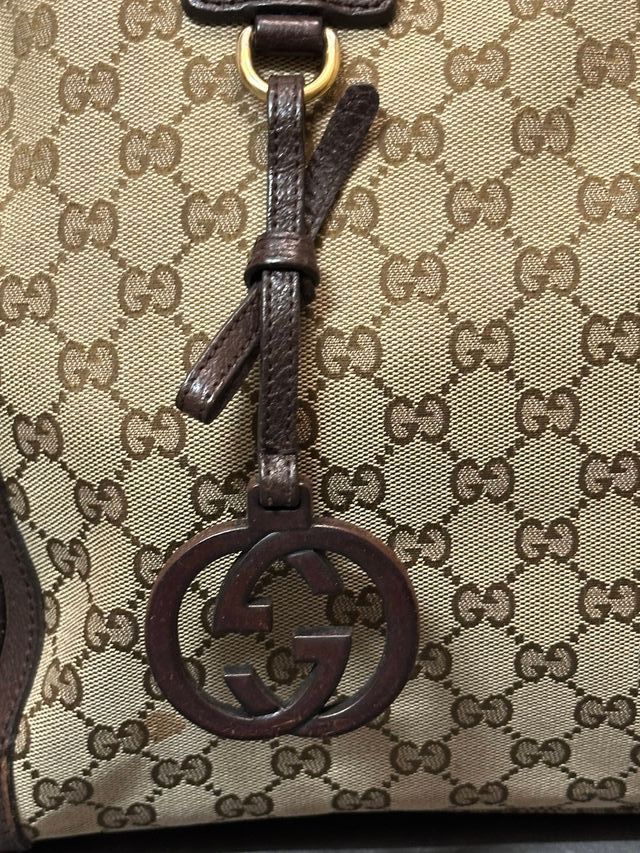 Borsa Gucci beige e marrone