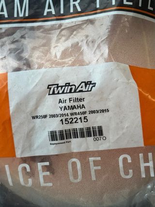 Filtro de Ar Twin Air Yamaha WR250F WR450F