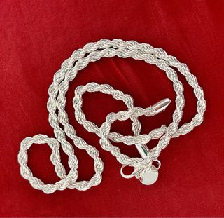 Cadena de plata 925 estilo cuerda