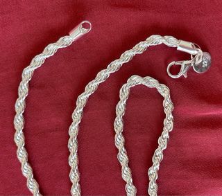 Cadena de plata 925 estilo cuerda