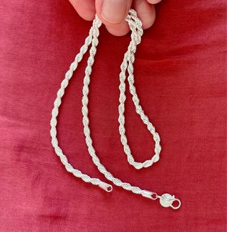 Cadena de plata 925 estilo cuerda