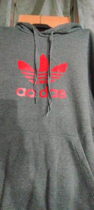 Conjunto Adidas Sudadera y Pantalón Gris, 