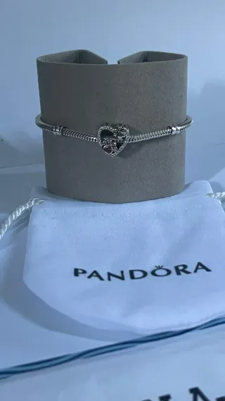 Pandora Corazón Huellas Plata 925