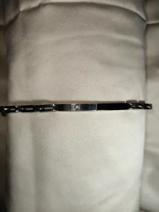 Bracciale uomo catenina con inserto centrale