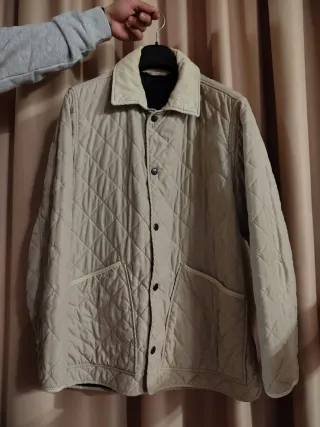 Cappotto invernale trapuntato uomo beige