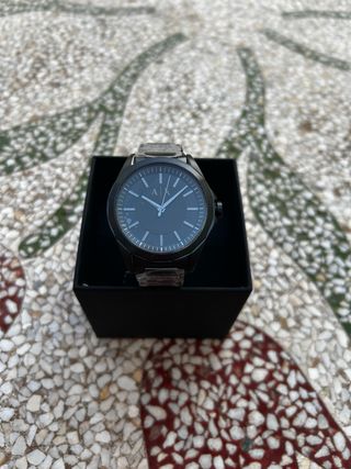 Reloj Armani Exchange Negro y Plateado Nuevo
