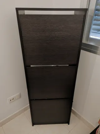 Scarpiera Ikea in legno nero/marrone (12 paia)